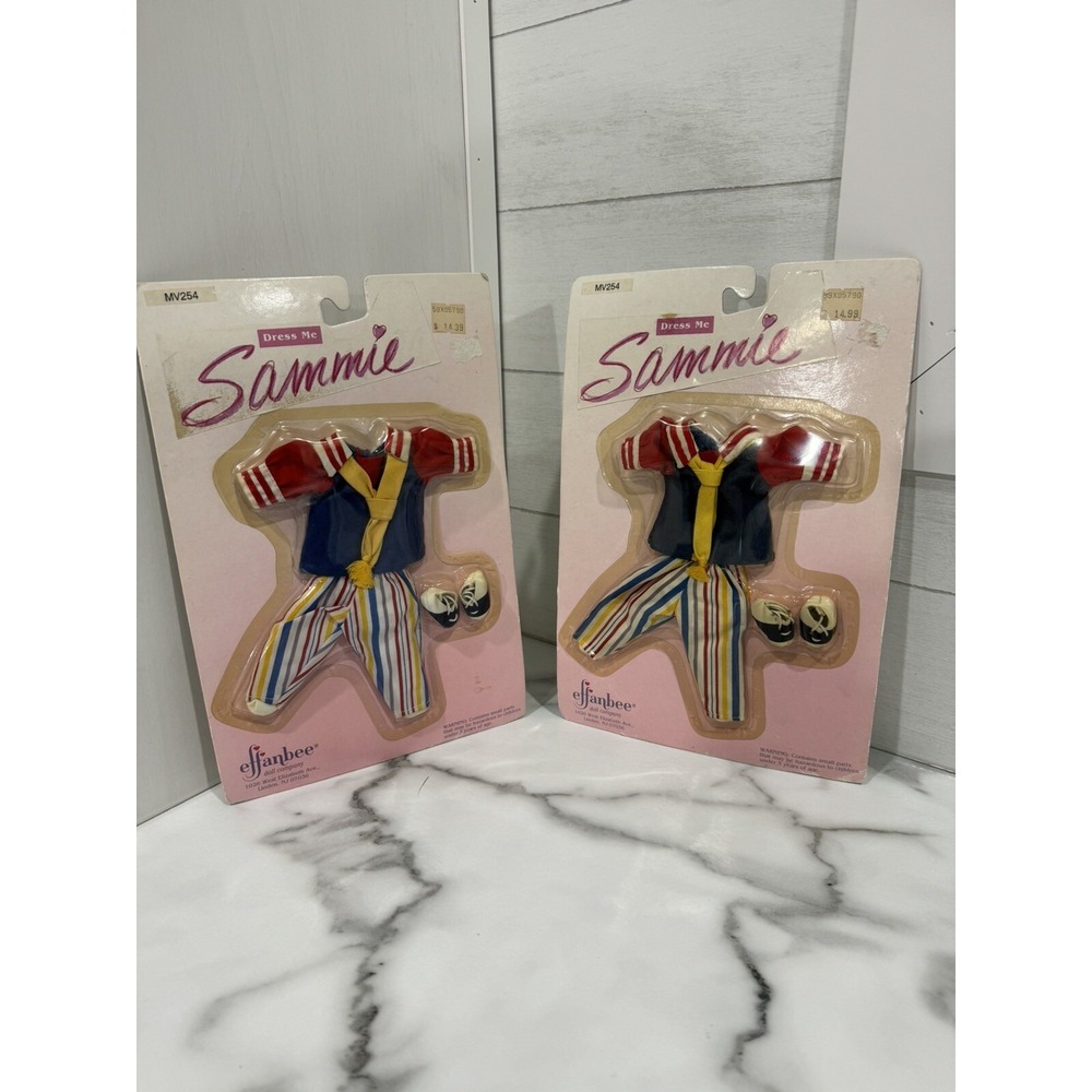 2 NEW Effanbee Doll Company Dress Me Sammie Outfits‎  Vintage Clothing For Dolls